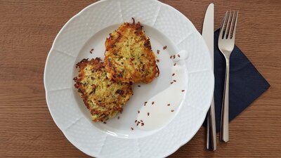 Zucchini-Erdäpfel Laibchen