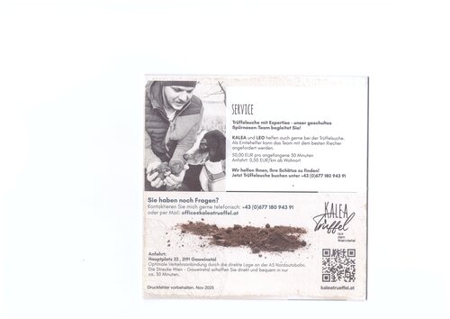 Service für Trüffelsuche, Kontaktdaten