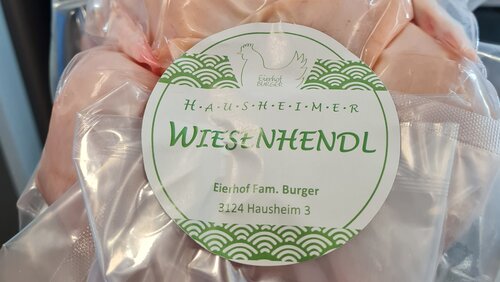 Verpacktes Wiesenhendl