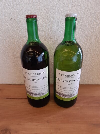 Traubensaft weiß oder rot