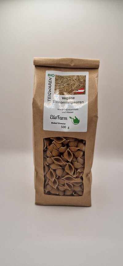 Vegane BIO-Teigware Muscheln (BIO-Einkorn)