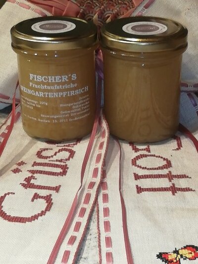 Weingartenpfirsich-Fruchtaufstrich