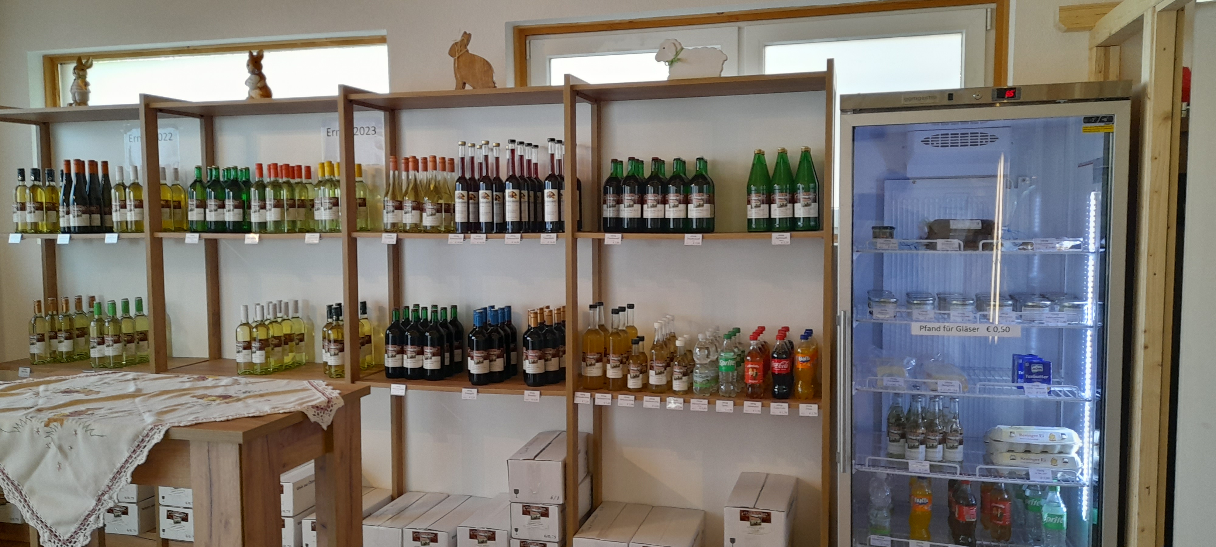 Weine, Säfte und Liköre